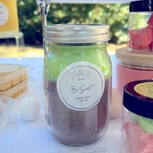 16oz Be Sweet Caramel Apple Candle | Hand-Poured Soy Wax Mason Jar